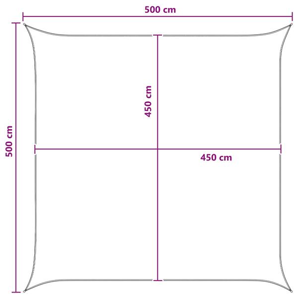 Grote foto vidaxl zonneschaduwzeil geel en wit 5 x 5 m hdpe tuin en terras overige tuin en terras