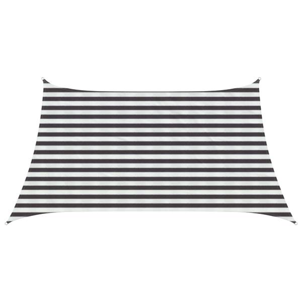 Grote foto vidaxl zonneschaduwzeil antraciet en wit 3 4 x 2 m hdpe tuin en terras overige tuin en terras