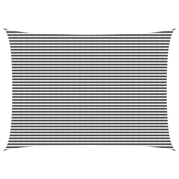 Grote foto vidaxl zonneschaduwzeil antraciet en wit 5 x 8 m hdpe tuin en terras overige tuin en terras