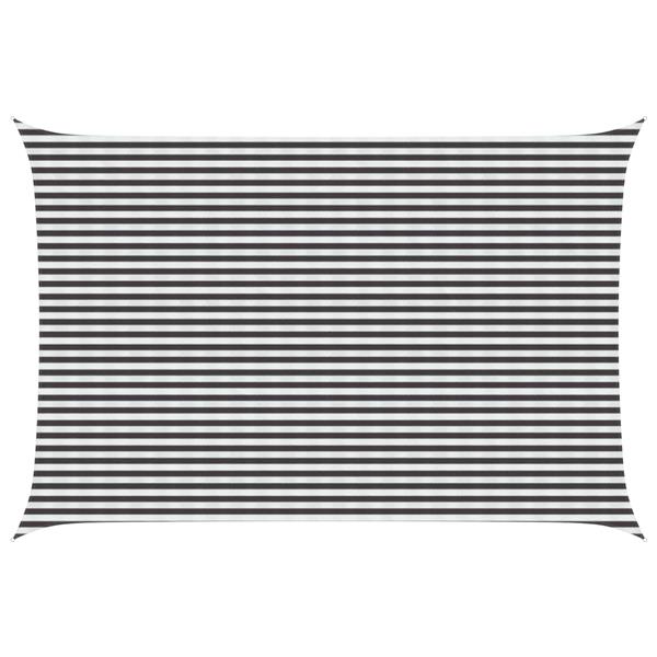 Grote foto vidaxl zonneschaduwzeil antraciet en wit 4 x 7 m hdpe tuin en terras overige tuin en terras