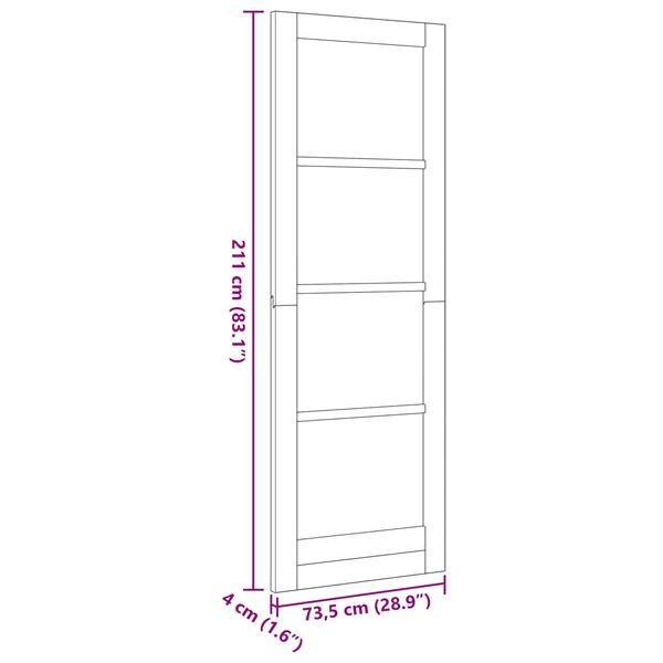 Grote foto vidaxl binnendeur naturel 73 5 x 211 cm multiplex doe het zelf en verbouw deuren en horren