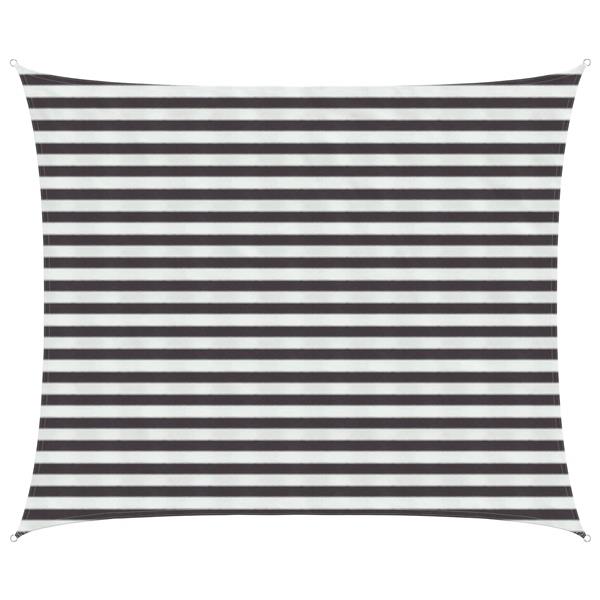 Grote foto vidaxl zonneschaduwzeil antraciet en wit 2 5 x 3 5 m hdpe tuin en terras overige tuin en terras