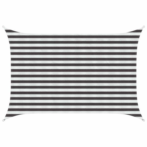 Grote foto vidaxl zonneschaduwzeil antraciet en wit 2 x 2 5 m hdpe tuin en terras overige tuin en terras