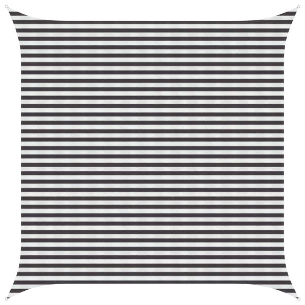 Grote foto vidaxl zonneschaduwzeil antraciet en wit 4 x 4 m hdpe tuin en terras overige tuin en terras