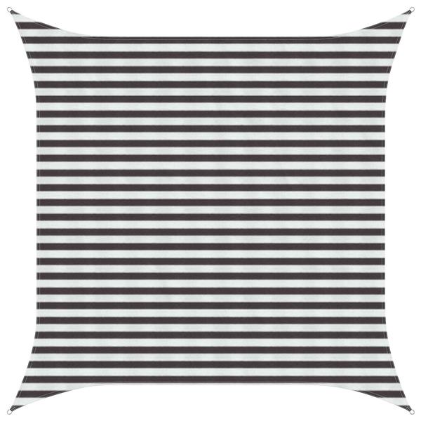 Grote foto vidaxl zonneschaduwzeil antraciet en wit 3 x 3 m hdpe tuin en terras overige tuin en terras