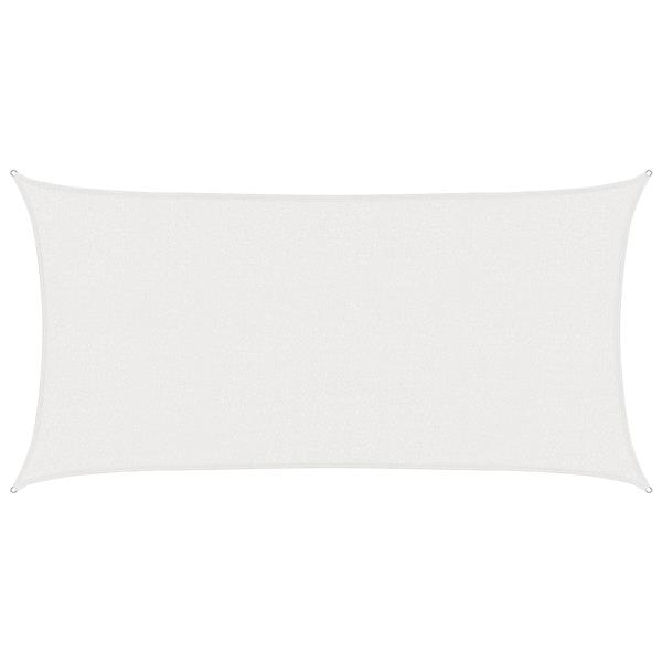 Grote foto vidaxl zonneschaduwzeil wit 2 x 6 m hdpe tuin en terras overige tuin en terras