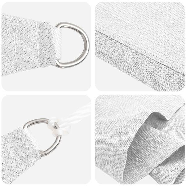 Grote foto vidaxl zonneschaduwzeil wit 2 x 6 m hdpe tuin en terras overige tuin en terras