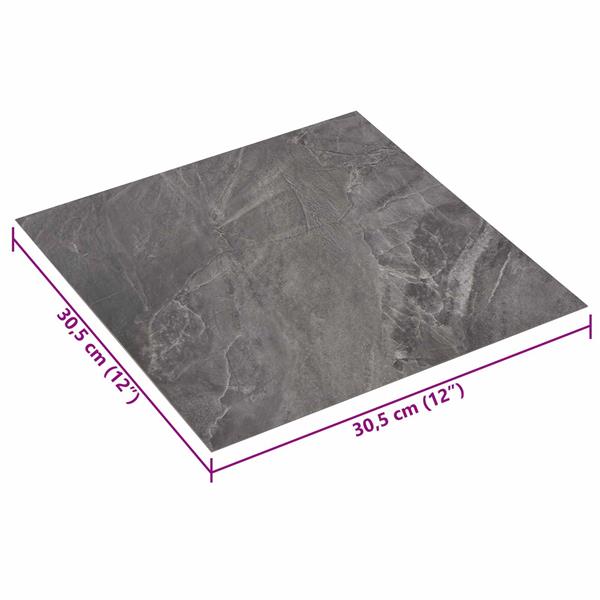 Grote foto vidaxl zelfklevende vloerplanken 30 5 x 30 5 cm 20 pcs pvc zwart doe het zelf en verbouw tegels