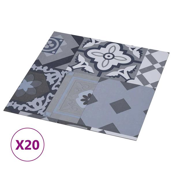 Grote foto vidaxl zelfklevende vloerplanken 30 5 x 30 5 cm 20 pcs pvc doe het zelf en verbouw tegels