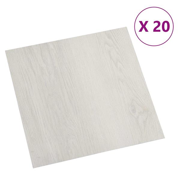 Grote foto vidaxl zelfklevende vloerplanken 30 5 x 30 5 cm 20 pcs pvc licht beige doe het zelf en verbouw tegels