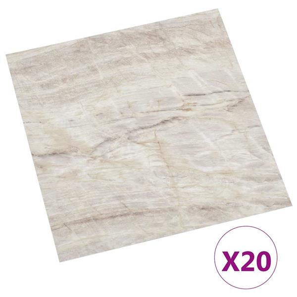Grote foto vidaxl zelfklevende vloerplanken 30 5 x 30 5 cm 20 pcs pvc beige doe het zelf en verbouw tegels