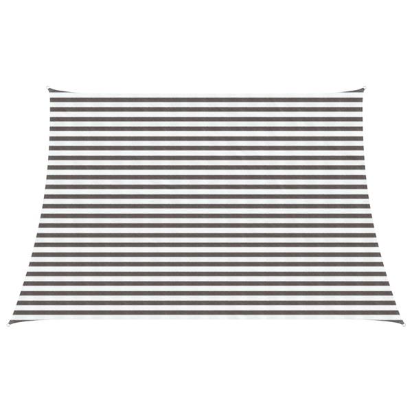 Grote foto vidaxl zonneschaduwzeil lichtgrijs en wit. 3 4 x 3 m hdpe tuin en terras overige tuin en terras