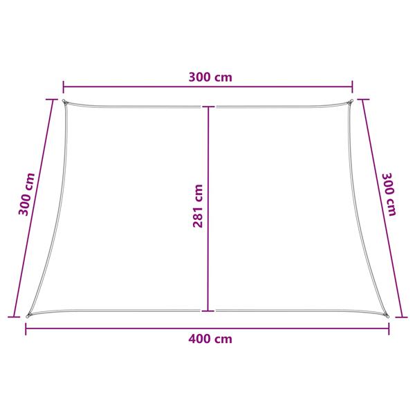 Grote foto vidaxl zonneschaduwzeil lichtgrijs en wit. 3 4 x 3 m hdpe tuin en terras overige tuin en terras