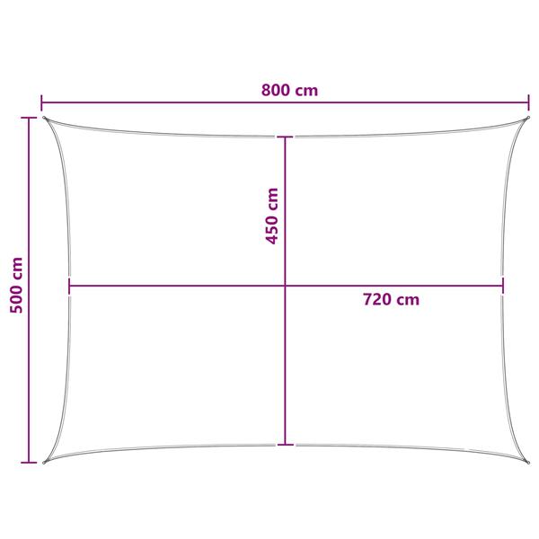 Grote foto vidaxl zonneschaduwzeil lichtgrijs en wit. 5 x 8 m hdpe tuin en terras overige tuin en terras