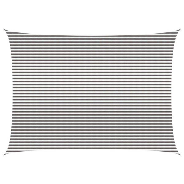 Grote foto vidaxl zonneschaduwzeil lichtgrijs en wit. 5 x 6 m hdpe tuin en terras overige tuin en terras