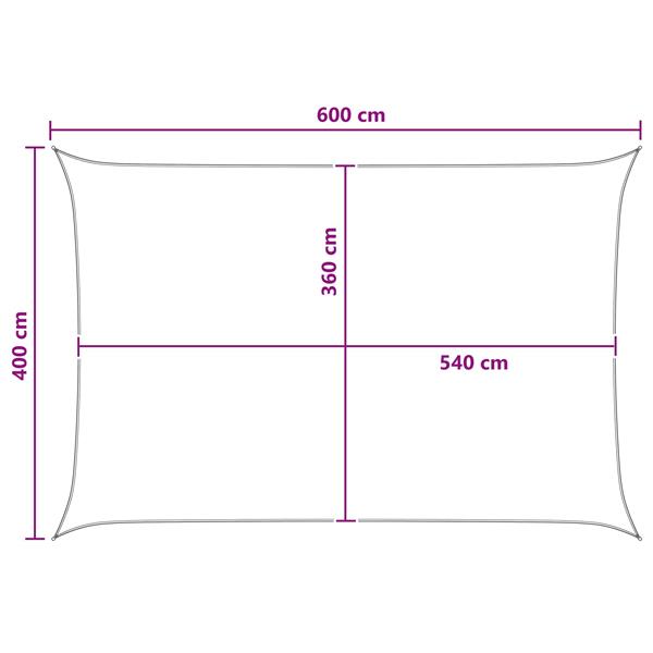 Grote foto vidaxl zonneschaduwzeil lichtgrijs en wit. 4 x 6 m hdpe tuin en terras overige tuin en terras