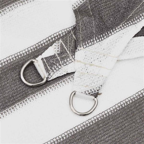 Grote foto vidaxl zonneschaduwzeil lichtgrijs en wit. 3 5 x 4 5 m hdpe tuin en terras overige tuin en terras