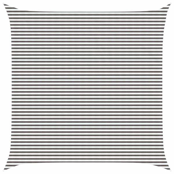 Grote foto vidaxl zonneschaduwzeil lichtgrijs en wit. 6 x 6 m hdpe tuin en terras overige tuin en terras