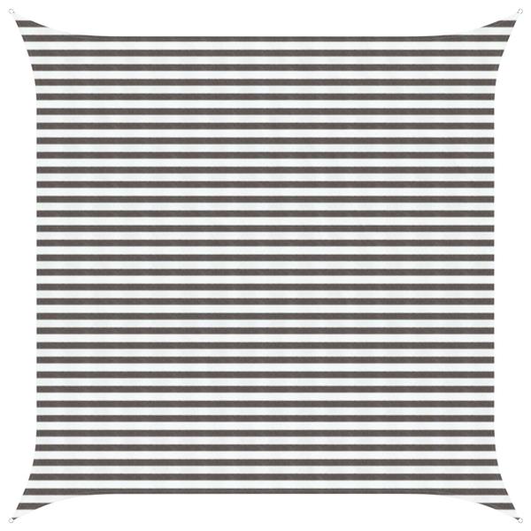 Grote foto vidaxl zonneschaduwzeil lichtgrijs en wit. 4 x 4 m hdpe tuin en terras overige tuin en terras