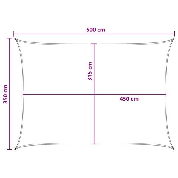 Grote foto vidaxl zonneschaduwzeil blauw en wit 3 5 x 5 m hdpe tuin en terras overige tuin en terras