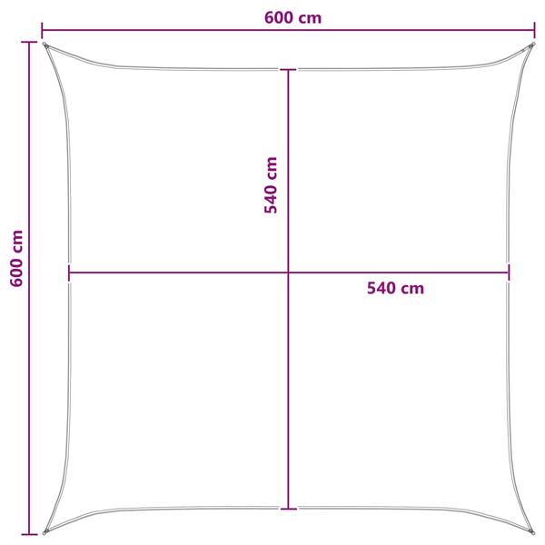 Grote foto vidaxl zonneschaduwzeil geel en wit 6 x 6 m hdpe tuin en terras overige tuin en terras