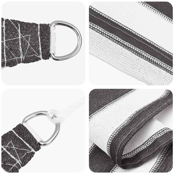 Grote foto vidaxl zonneschaduwzeil antraciet en wit 3 4 x 2 m hdpe tuin en terras overige tuin en terras