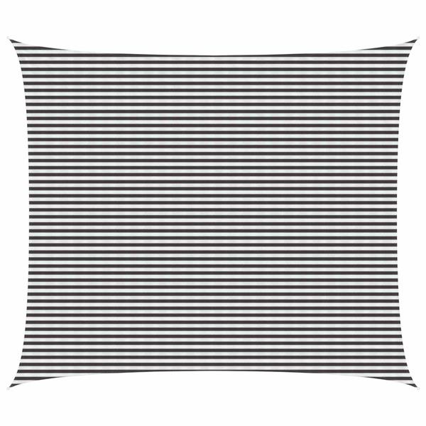 Grote foto vidaxl zonneschaduwzeil antraciet en wit 6 x 8 m hdpe tuin en terras overige tuin en terras