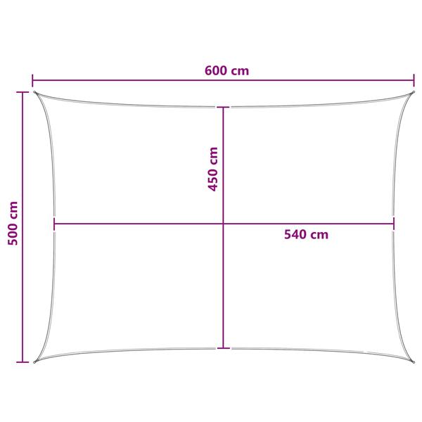 Grote foto vidaxl zonneschaduwzeil antraciet en wit 5 x 6 m hdpe tuin en terras overige tuin en terras
