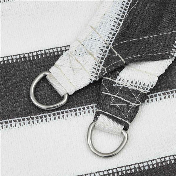 Grote foto vidaxl zonneschaduwzeil antraciet en wit 3 5 x 5 m hdpe tuin en terras overige tuin en terras