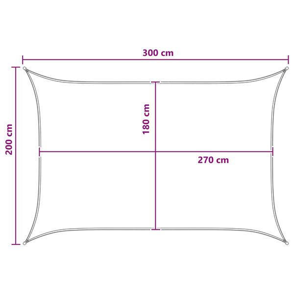 Grote foto vidaxl zonneschaduwzeil antraciet en wit 2 x 3 m hdpe tuin en terras overige tuin en terras