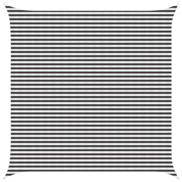 Grote foto vidaxl zonneschaduwzeil antraciet en wit 5 x 5 m hdpe tuin en terras overige tuin en terras