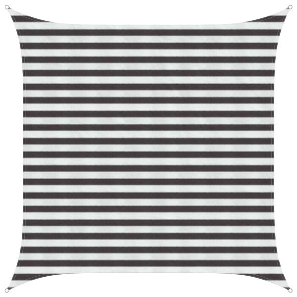 Grote foto vidaxl zonneschaduwzeil antraciet en wit 2 5 x 2 5 m hdpe tuin en terras overige tuin en terras