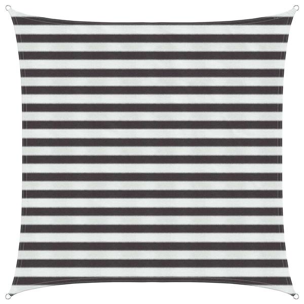 Grote foto vidaxl zonneschaduwzeil antraciet en wit 2 x 2 m hdpe tuin en terras overige tuin en terras