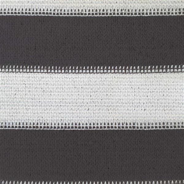 Grote foto vidaxl zonneschaduwzeil antraciet en wit 2 x 2 m hdpe tuin en terras overige tuin en terras