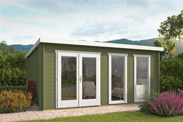 Grote foto blokhut tuinhuis annabel 40 mm vuren. tuin en terras tuinhuisjes en blokhutten