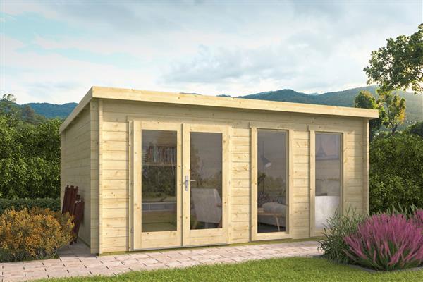 Grote foto blokhut tuinhuis annabel 40 mm vuren. tuin en terras tuinhuisjes en blokhutten