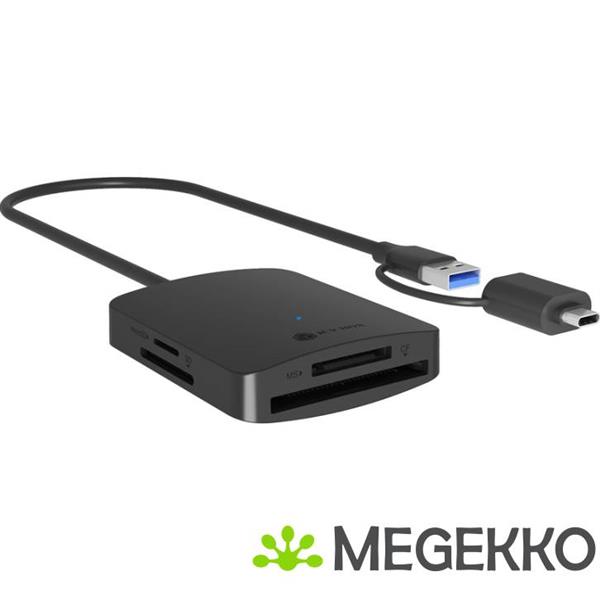 Grote foto icy box ib cr302 cu3 geheugenkaartlezer usb 3.2 gen 1 3.1 gen 1 type a zwart computers en software netwerkkaarten routers en switches