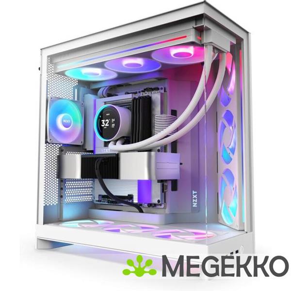 Grote foto nzxt h9 flow rgb white 2025 computers en software behuizingen en kasten