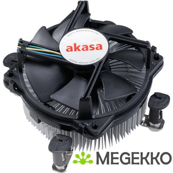 Grote foto akasa ak 955a bv2 koelsysteem voor computers processor luchtkoeler 9 cm aluminium zwart 1 stuk s computers en software overige computers en software