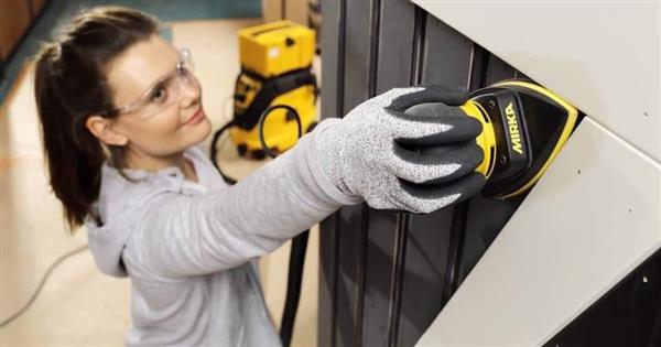 Grote foto mirka deos 663 cv electrische lichtgewicht handpalm delta schuurmachine met 3mm uitslag in doos gr doe het zelf en verbouw materialen en producten