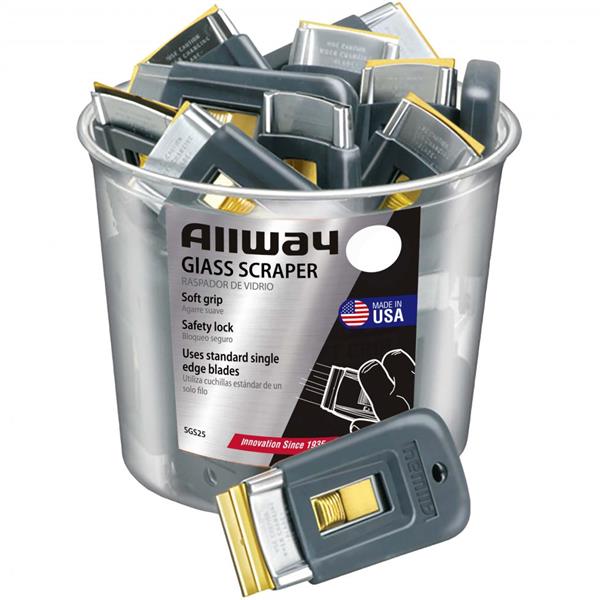 Grote foto allway glasschraper softgrip versie met 5 mesjes nieuwste versie e1122310 ovd doe het zelf en verbouw materialen en producten