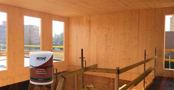 Grote foto ncoat uv matte watergedragen nanocoating beschermingslak voor hout binnen met uv blokker nc80x6x doe het zelf en verbouw materialen en producten