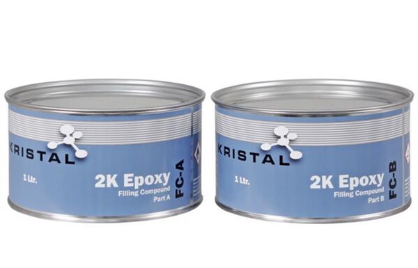 Grote foto kristal 2k epoxy 300 minuten 1 5cm houtrotrenovatie vulpasta compound per 2000ml ook voor de jacht doe het zelf en verbouw materialen en producten