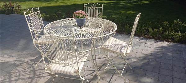 Grote foto bistroset d120 4 opklapbare fauteuils tuin en terras tuinmeubelen