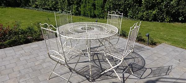 Grote foto bistroset d120 4 opklapbare fauteuils tuin en terras tuinmeubelen