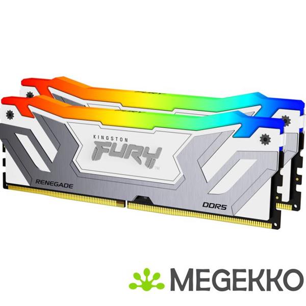Grote foto kingston ddr5 fury renegade rgb white 2x24gb 8400 cudimm computers en software harde schijven