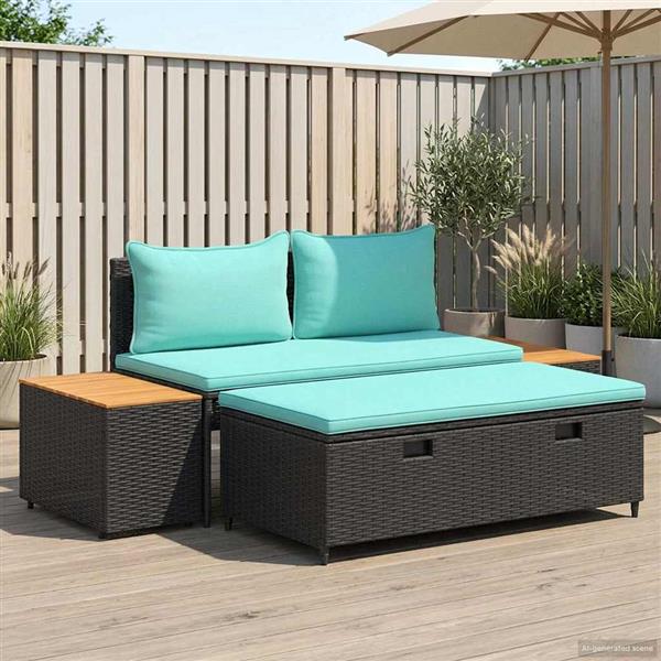 Grote foto vidaxl buiten bankenset 4 aantal zitplaatsen 4 pcs 55 x 30 x 39 cm tuin en terras tuinmeubelen