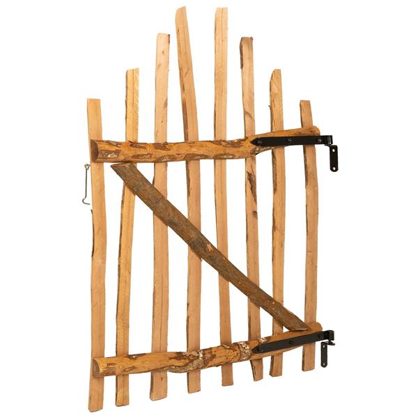 Grote foto vidaxl gebogen hekdeur 100 x 120 cm ge mpregneerd hazelhout bruin tuin en terras hekken en schuttingen