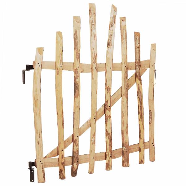 Grote foto vidaxl gebogen hekdeur 100 x 120 cm ge mpregneerd hazelhout naturel tuin en terras hekken en schuttingen