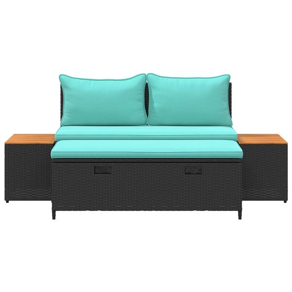 Grote foto vidaxl buiten bankenset 4 aantal zitplaatsen 4 pcs 55 x 30 x 39 cm tuin en terras tuinmeubelen